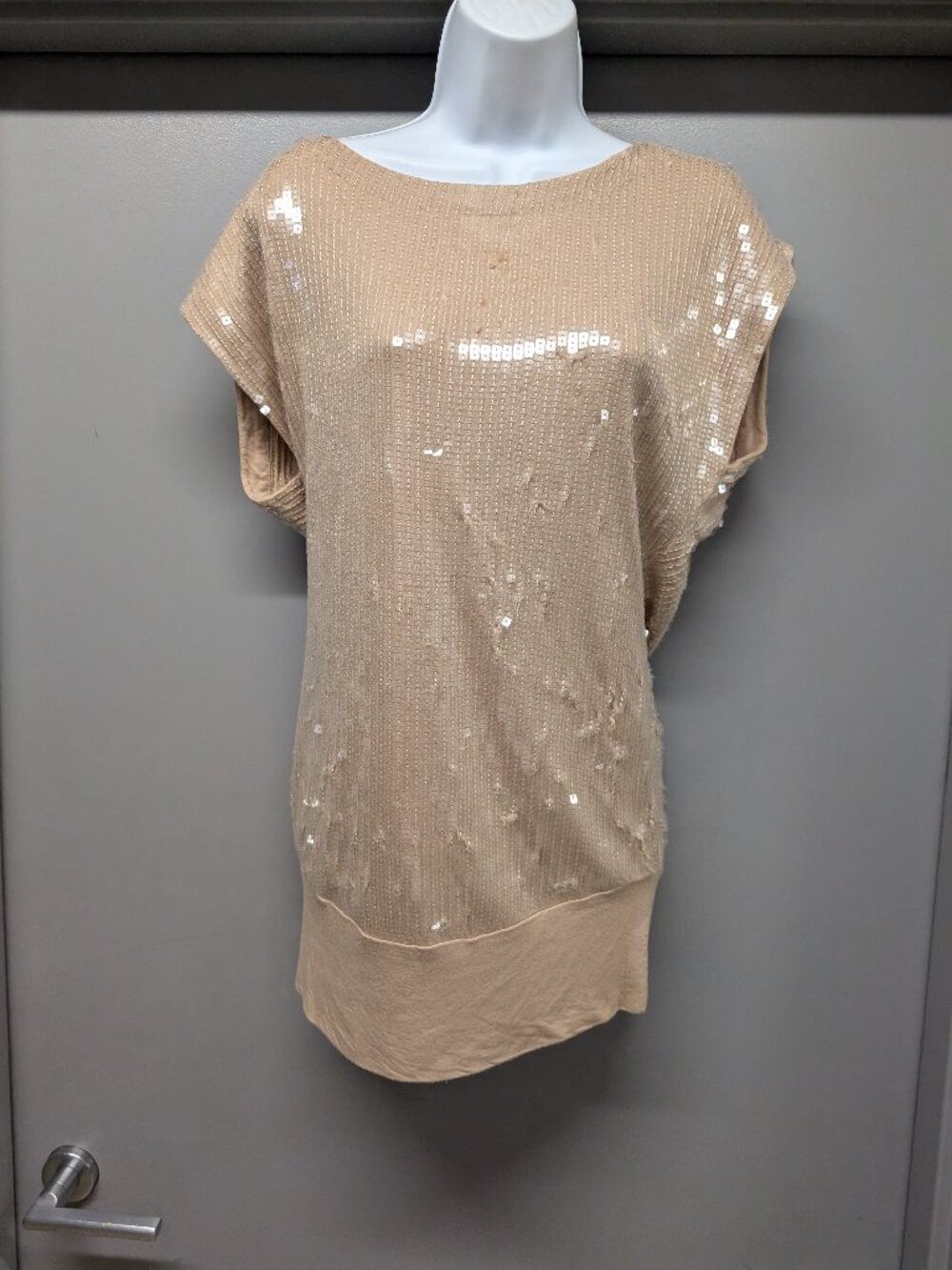 Marciano Elegant Sequin Beige Top